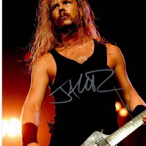 James Hetfield Metallica Vocalist Guitar Founder Signed 8X10 Photo